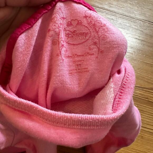 Disney Princess pink long sleeve Beauty and the Beast Belle sequin shirt SIZE 3T - Picture 3 of 4